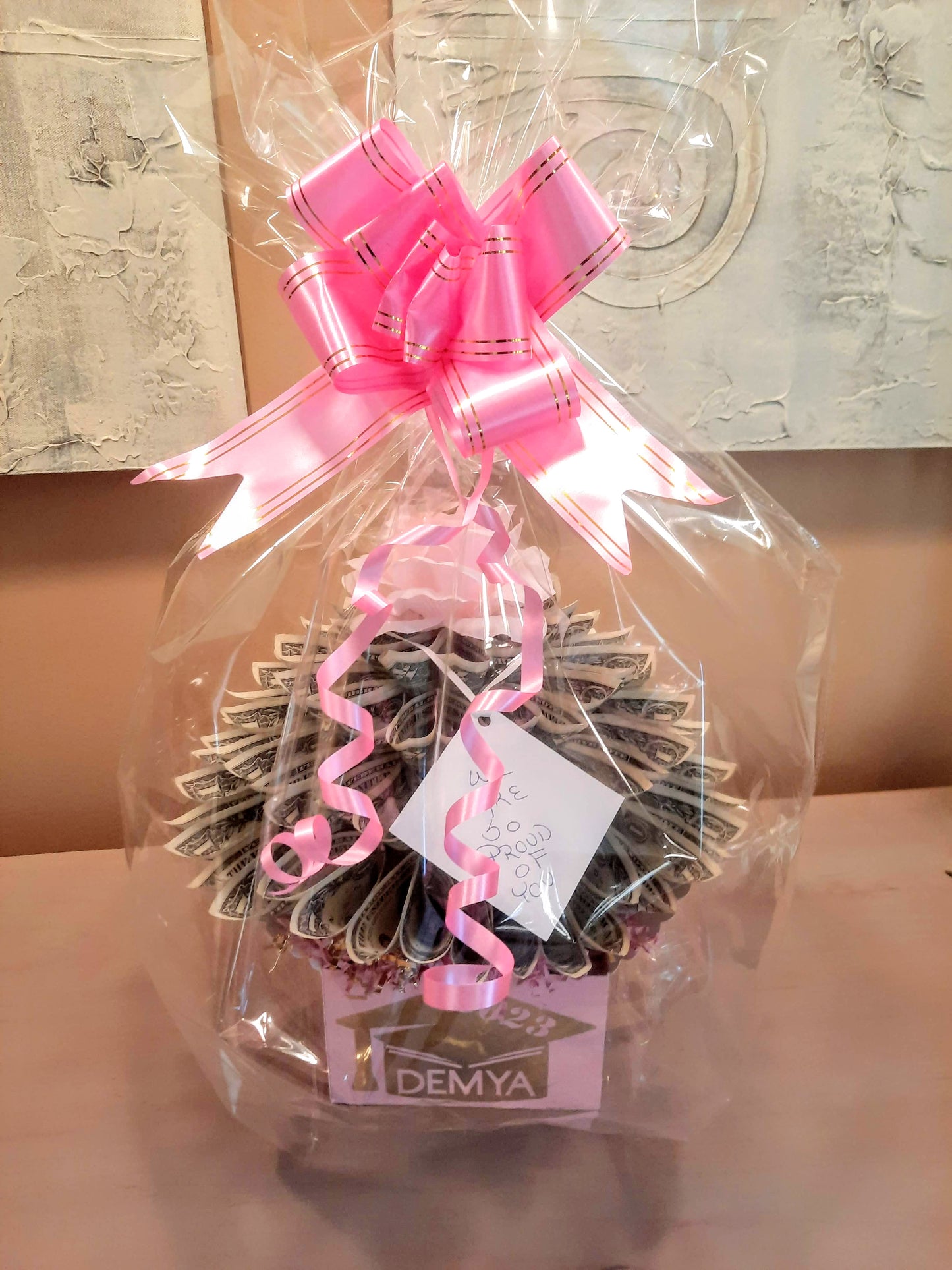Graduation Real Money Bouquet Personalized With Graduate's Name