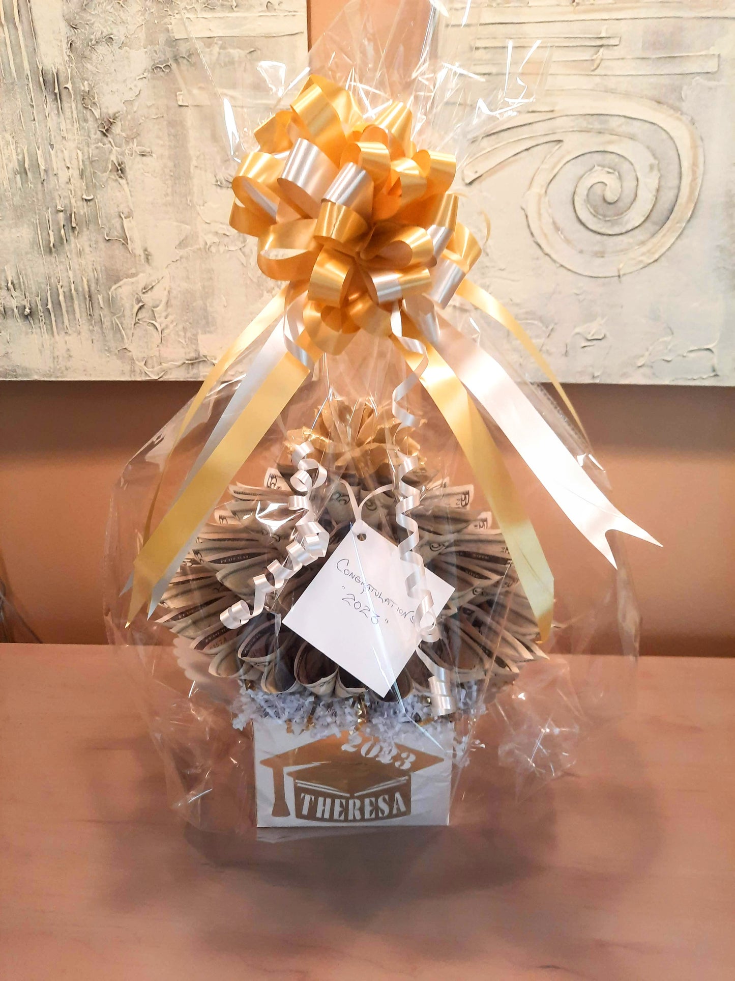 Graduation Real Money Bouquet Personalized With Graduate's Name