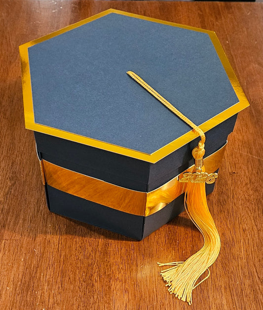 Navy Blue Graduation Explosion Money Gift Box