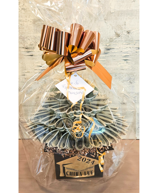 Graduation Real Money Bouquet Personalized With Graduate's Name