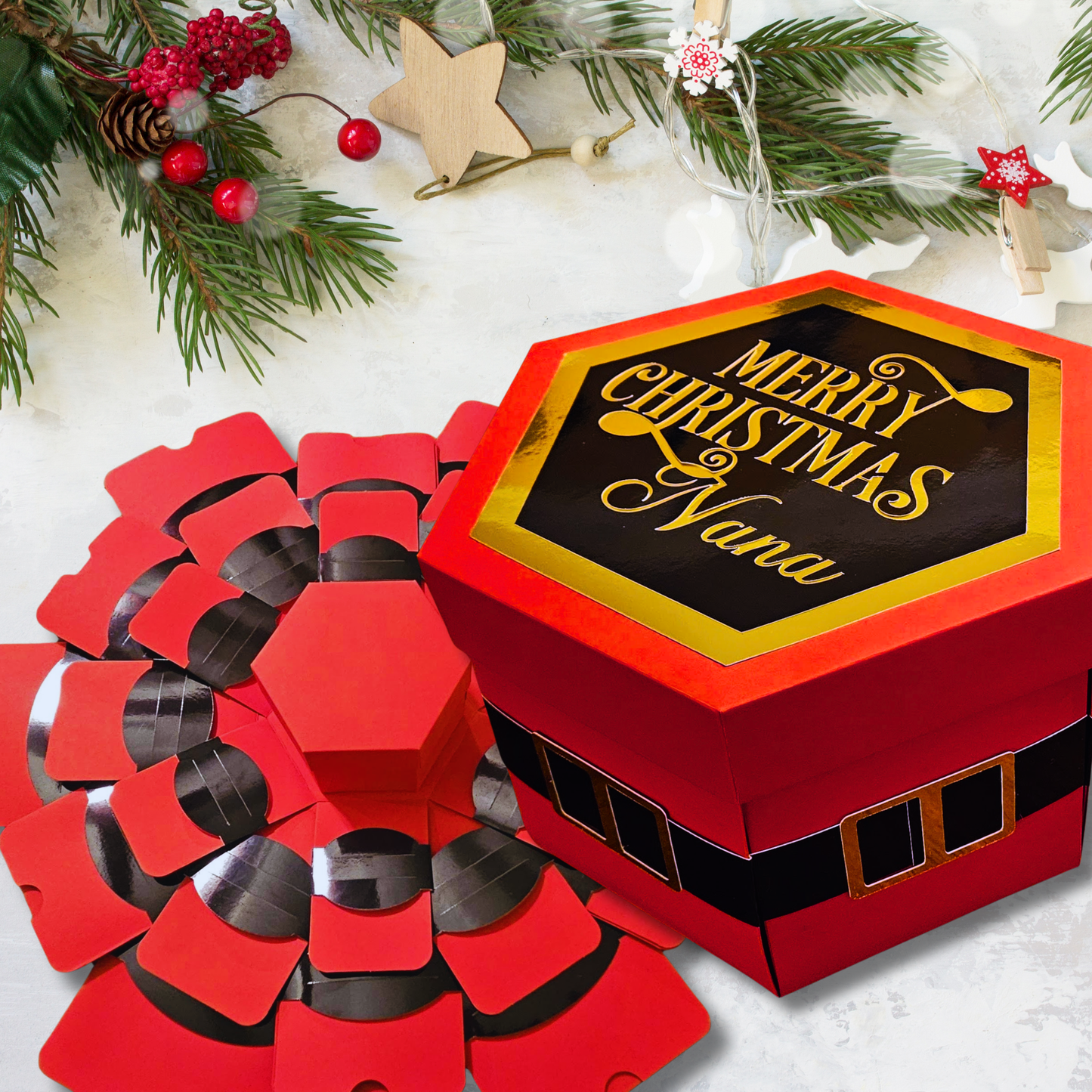 Personalized Santa Money Explosion Gift Box