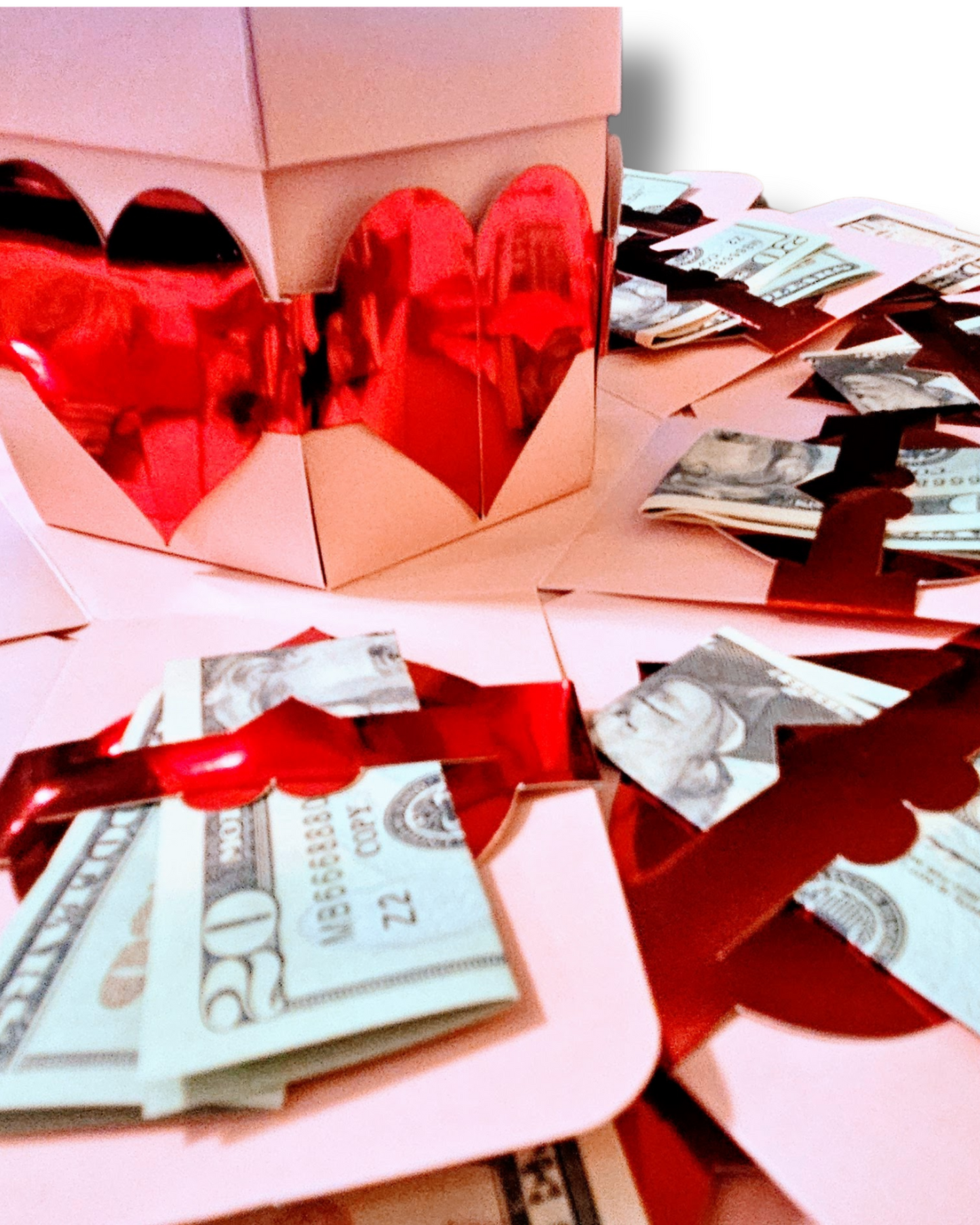 Valentine's Day Explosion Money Gift Box by Spendable Arrangements