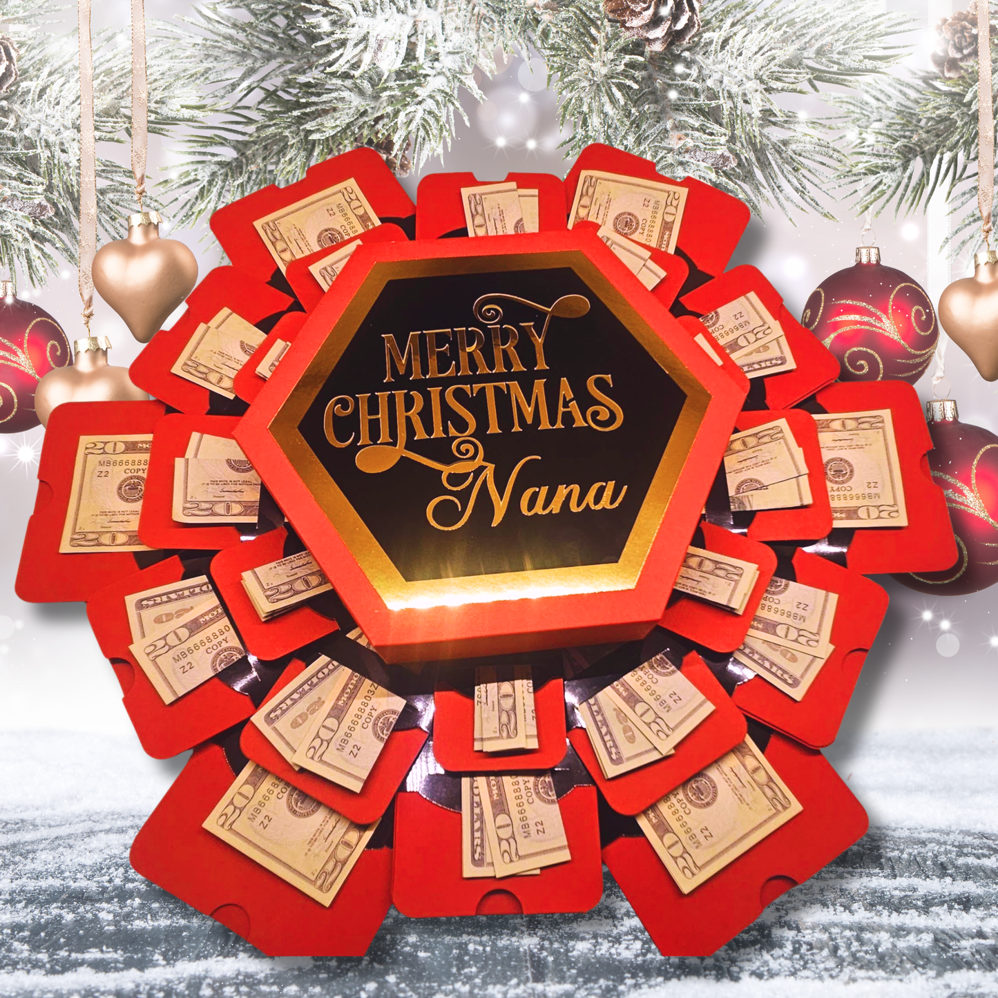 Personalized Santa Money Explosion Gift Box
