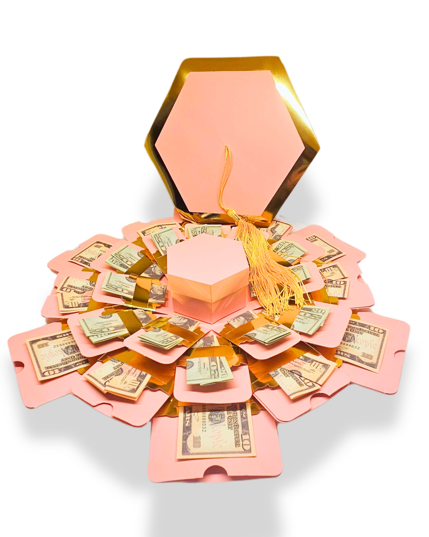 Pink Graduation Explosion Money Gift Box