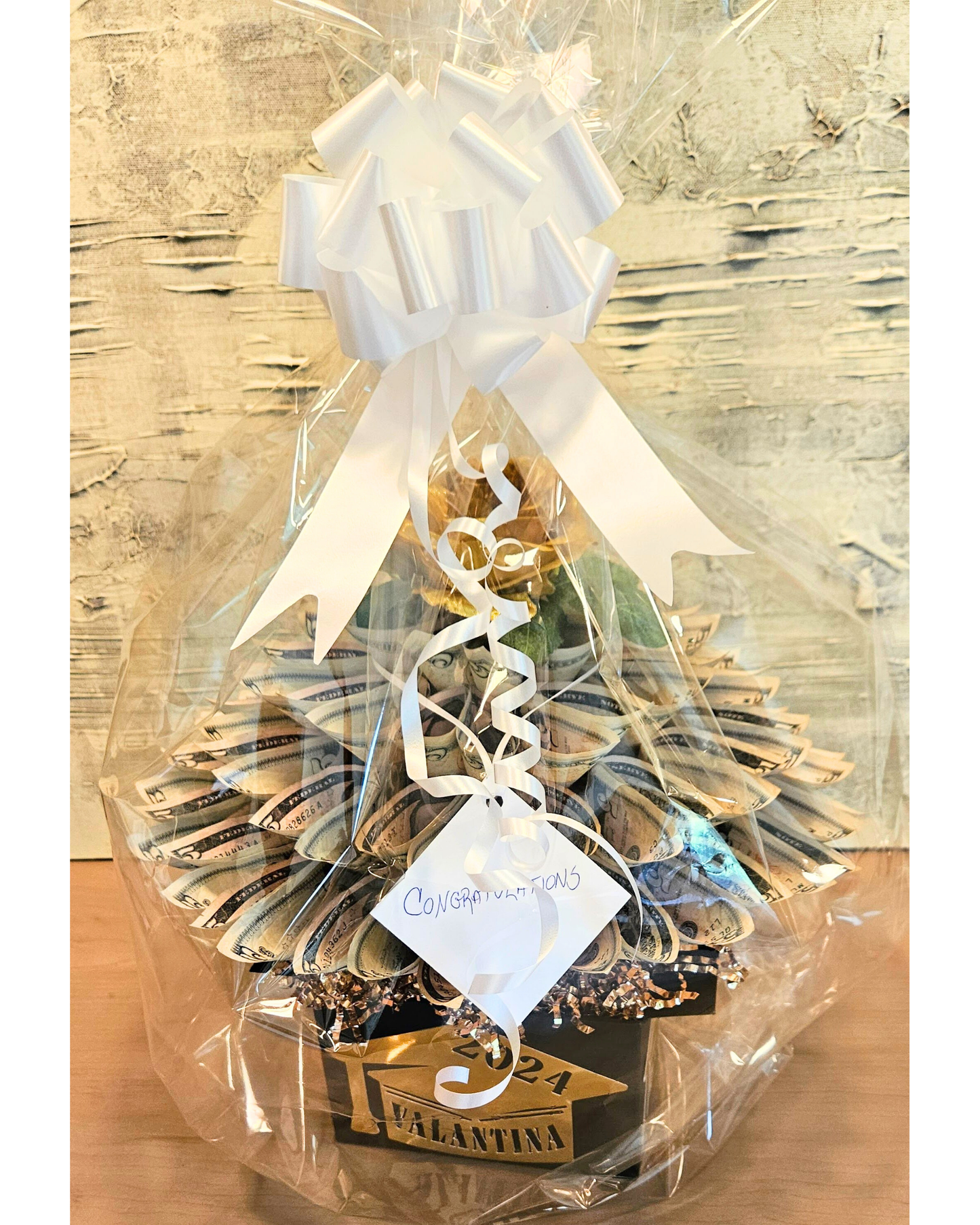 Graduation Real Money Bouquet Personalized With Graduate's Name