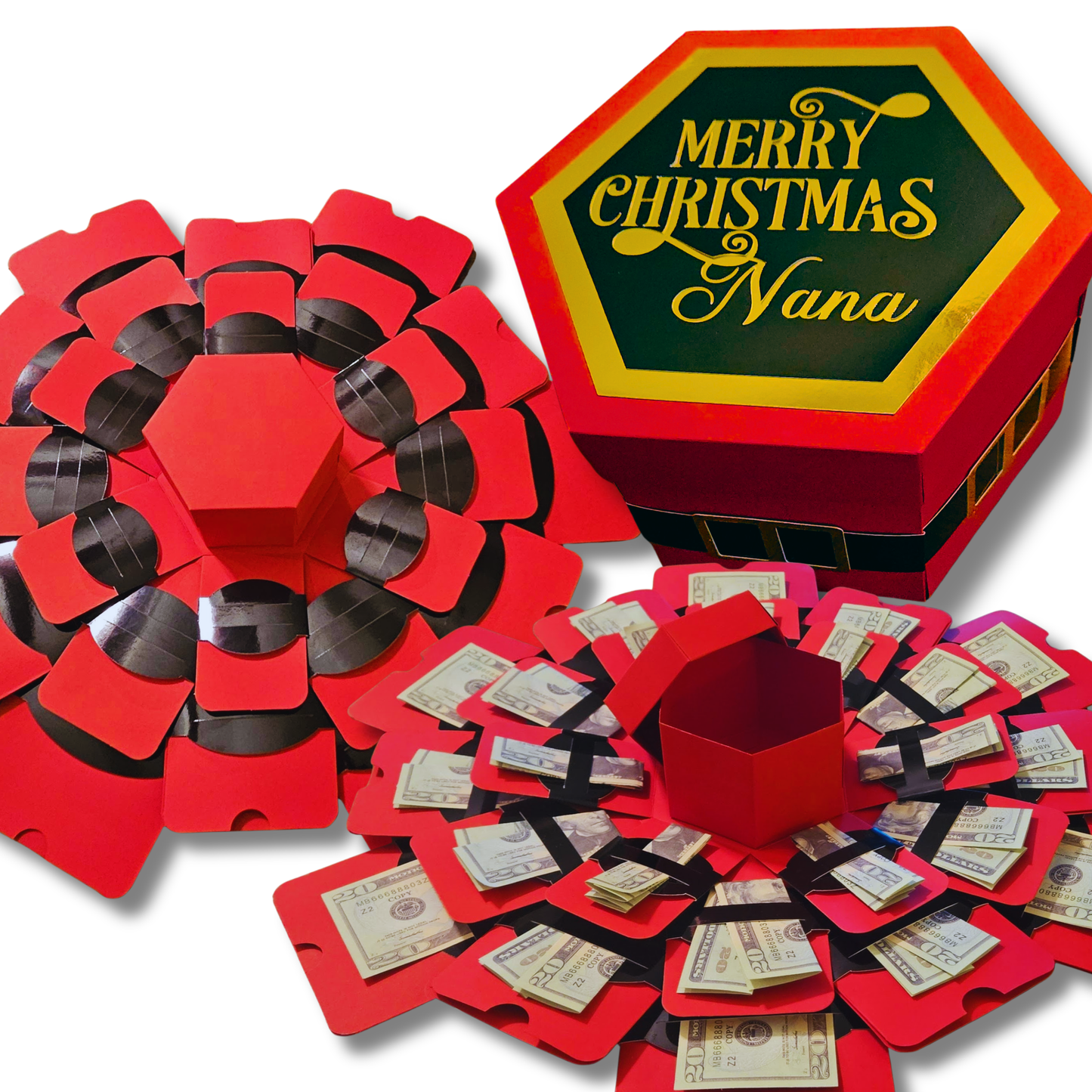 Personalized Santa Money Explosion Gift Box