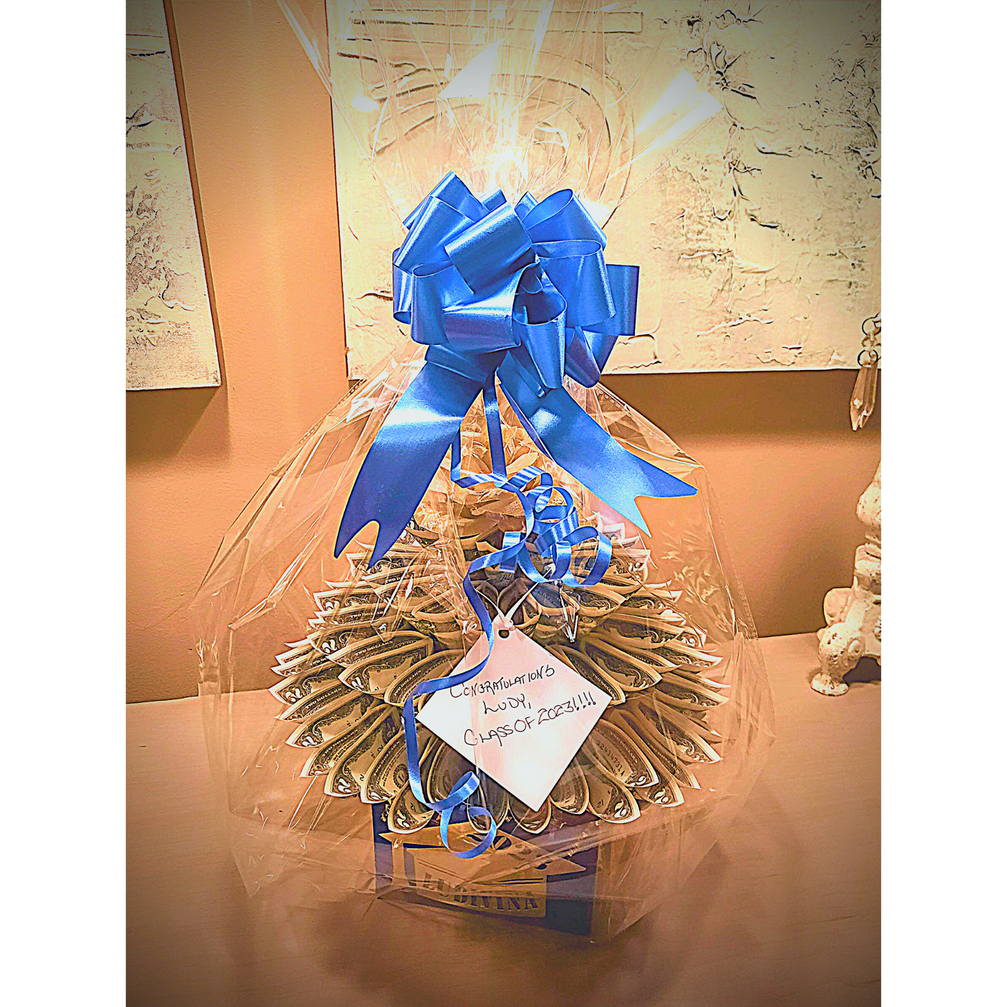 Graduation Real Money Bouquet Personalized With Graduate's Name