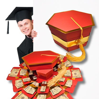 Red Graduation Explosion Money Gift Box