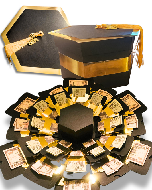 Black Graduation Explosion Money Gift Box