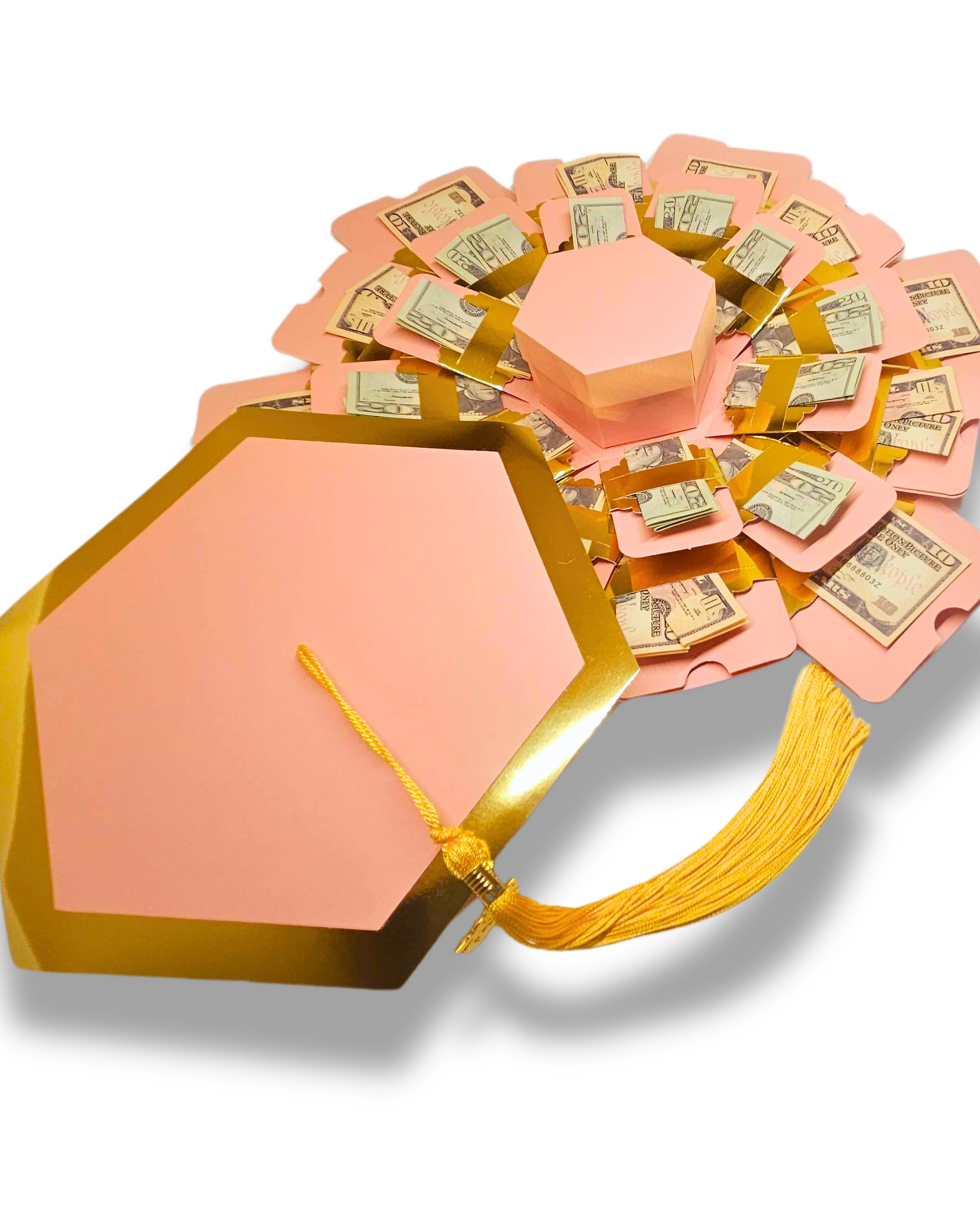 Pink Graduation Explosion Money Gift Box – Spendable Arrangements