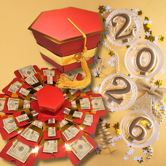 Red Graduation Explosion Money Gift Box