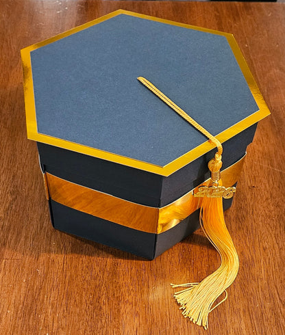 Navy Blue Graduation Explosion Money Gift Box