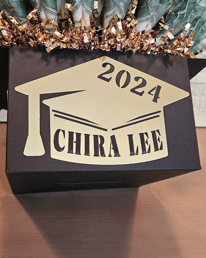 Graduation Real Money Bouquet Personalized With Graduate's Name