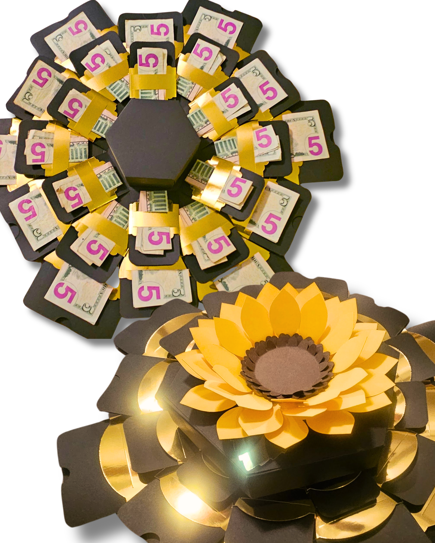 Sunflower Explosion Money Gift Box