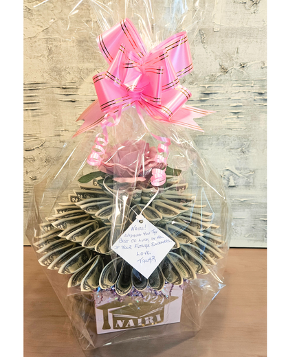 Graduation Real Money Bouquet Personalized With Graduate's Name