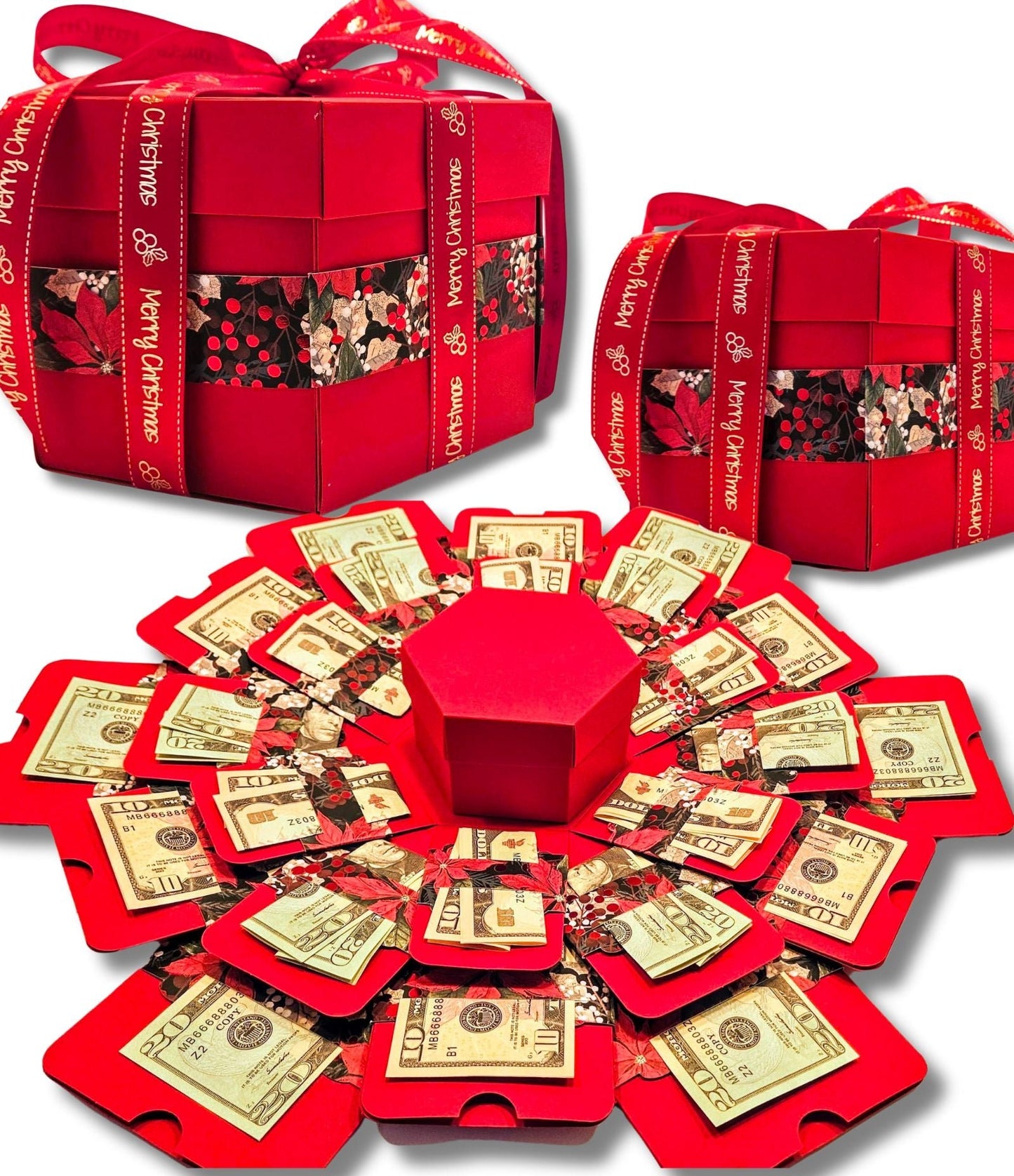 Make this holiday season one to remember with our Christmas Explosion Money Gift Box!