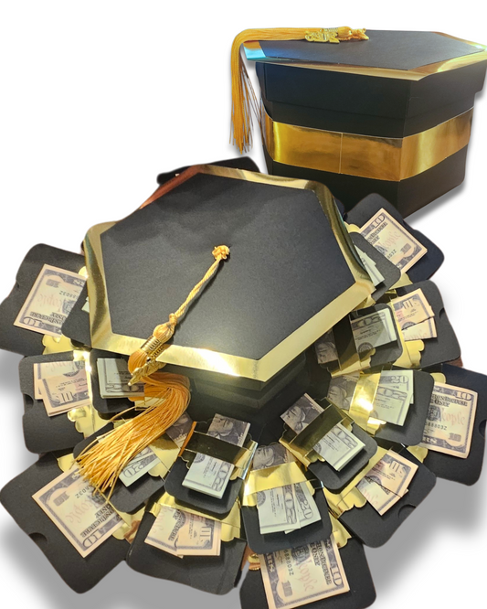 Black Graduation Explosion Money Gift Box