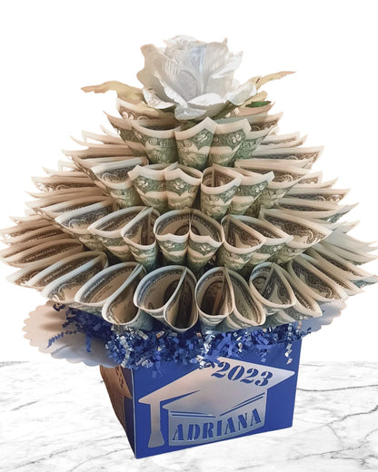 Graduation Real Money Bouquet Personalized With Graduate's Name