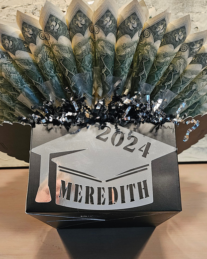 Graduation Real Money Bouquet Personalized With Graduate's Name