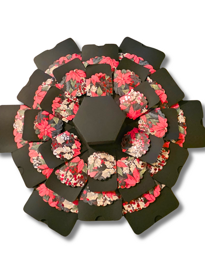 Poinsettia Christmas Explosion Money Gift Box