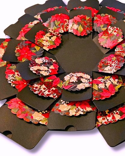 Poinsettia Christmas Explosion Money Gift Box