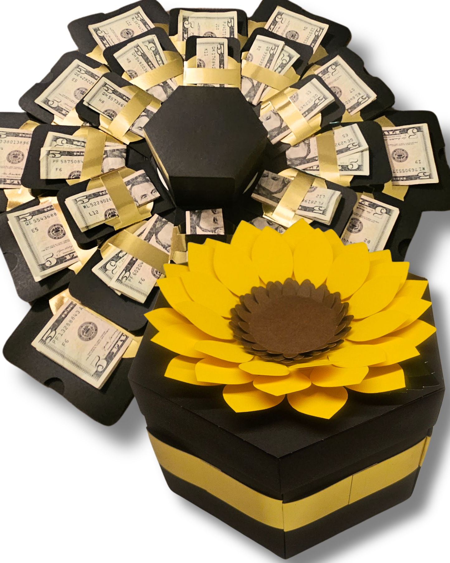 Sunflower Explosion Money Gift Box