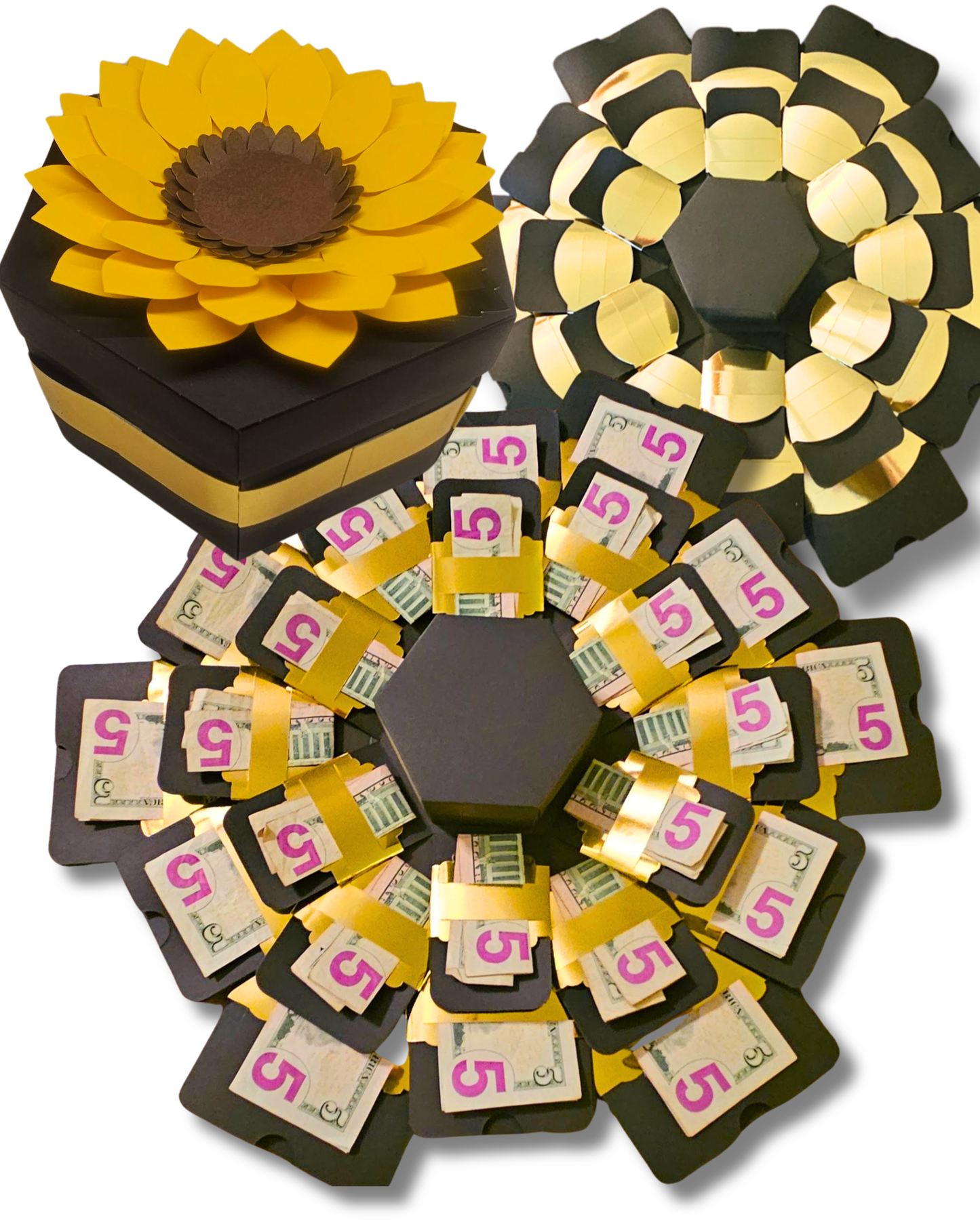 Sunflower Explosion Money Gift Box