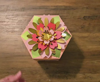 Floral Pink Explosion Money Gift Box