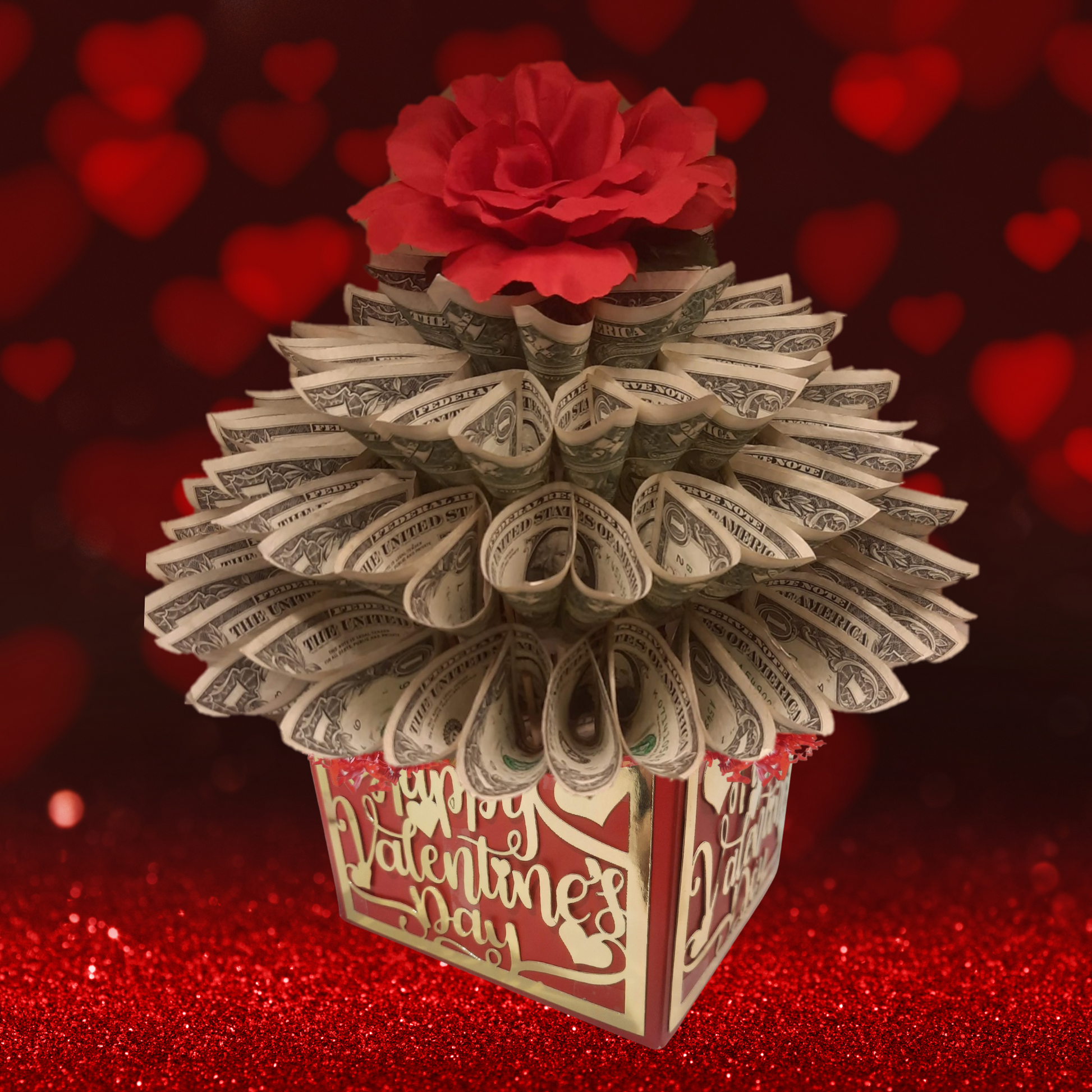 Money to spend money bouquet/birthday bouquet/Valentine's Day bouquet/birthday  gift/New Year red envelope - Shop sweetyflower2017 Dried Flowers & Bouquets  - Pinkoi