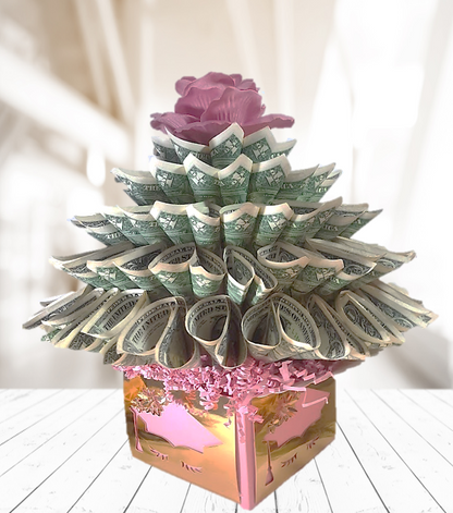 Graduation Money Bouquet in pink For Her by Spendable Arrangements