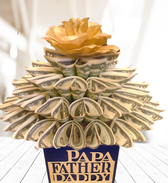 Father's Day Real Money Bouquet in blue by Spendable Arrangements