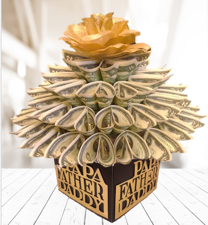 Father's Day Real Money Bouquet in black by Spendable Arrangements