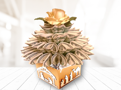 Custom listing...Nativity Silver and Gold Christmas Money Bouquet