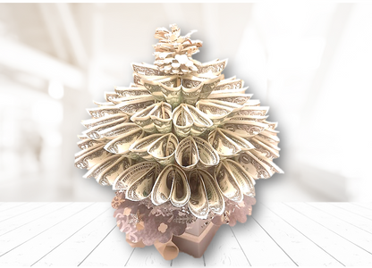 silver Christmas money bouquet