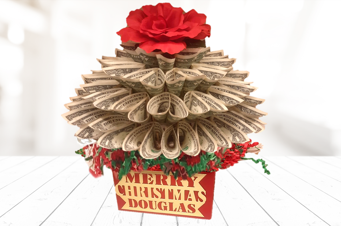 Personalized Merry Christmas Money Bouquet