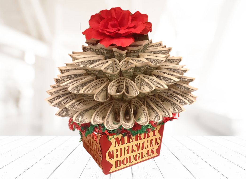 Personalized Merry Christmas Money Bouquet
