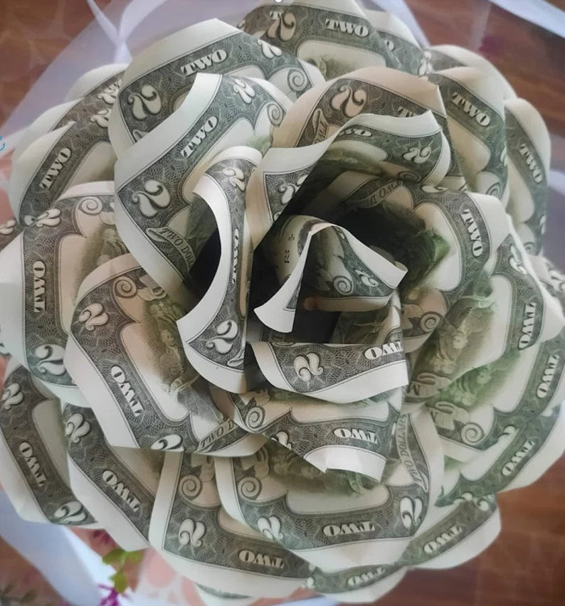 Huge Cash Rose  by Spendable Arrangements